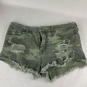 High waisted camp shorts
